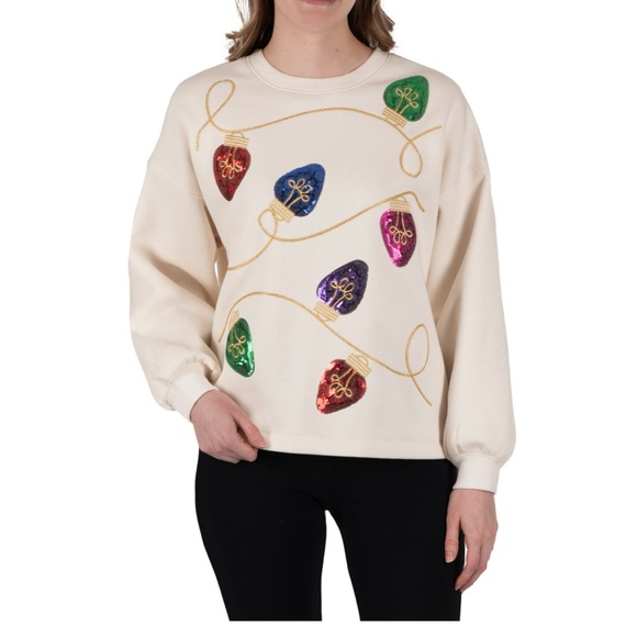 State of Mind Tops - Ladies state of mind sweatshirt cream color size xl  bulbs design new